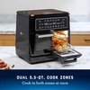 image:imageOster 11Quart Dual Air Fryer Oven with 2 Cooking Zones Large Capacity Air Fryer with 6 Cooking Functions amp 2 Baskets11Quart