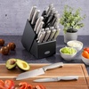 image:imageOster Baldwyn HighCarbon Stainless Steel Kitchen Knife Cutlery Block Set 22Piece Brushed SatinBrushed Satin Baldwyn 22pc