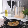 image:imageOster Baldwyn HighCarbon Stainless Steel Kitchen Knife Cutlery Block Set 22Piece Brushed SatinStainless Steel Baldwyn 5pc