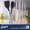 image:imageOster Baldwyn HighCarbon Stainless Steel Kitchen Knife Cutlery Block Set 22Piece Brushed SatinStainless Steel Baldwyn 5pc