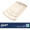 image:imageOster Bexhill 3Piece Cutting Board Set  98 13 amp 16 Plastic Chopping Boards with NonSlip Edges Nesting Design Dishwasher Safe
