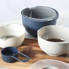 image:imageOster Bluemarine 3 Piece PP Stackable SpaceSaving Colander and Mixing Bowl SetBlue 12pc Set
