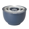 image:imageOster Bluemarine 3 Piece PP Stackable SpaceSaving Colander and Mixing Bowl SetBlue 12pc Set