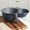 image:imageOster Bluemarine 3 Piece PP Stackable SpaceSaving Colander and Mixing Bowl SetBlueGrey 3pc Set