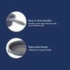 image:imageOster Bluemarine 3 Piece PP Stackable SpaceSaving Colander and Mixing Bowl SetBlueGrey 7 Strainer
