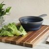 image:imageOster Bluemarine 3 Piece PP Stackable SpaceSaving Colander and Mixing Bowl SetBlueGrey 7 Strainer