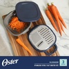 image:imageOster Bluemarine 3 Piece PP Stackable SpaceSaving Colander and Mixing Bowl SetStainless Steel Flat Grater