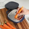 image:imageOster Bluemarine 3 Piece PP Stackable SpaceSaving Colander and Mixing Bowl SetStainless Steel Flat Grater