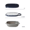 image:imageOster Bluemarine 3 Piece PP Stackable SpaceSaving Colander and Mixing Bowl SetStainless Steel Flat Grater