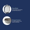 image:imageOster Bluemarine 3 Piece PP Stackable SpaceSaving Colander and Mixing Bowl SetStainless Steel Flat Grater