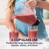image:imageOster Classic Series 16Speed Blender with Food Chopper amp 6Cup Glass Jar Countertop Kitchen Blender Brushed NickelBlack  Glass Jar