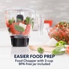 image:imageOster Classic Series 16Speed Blender with Food Chopper amp 6Cup Glass Jar Countertop Kitchen Blender Brushed NickelBlack  Glass Jar