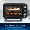 image:imageOster Compact Air Fryer Toaster Oven Convection Countertop Pizza Oven 4Slice Toaster with 5 Cooking Functions  Air Fry Bake Toast Broil and WarmBlack