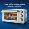 image:imageOster Compact Air Fryer Toaster Oven Convection Countertop Pizza Oven 4Slice Toaster with 5 Cooking Functions  Air Fry Bake Toast Broil and WarmStainless Steel