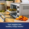 image:imageOster Compact Air Fryer Toaster Oven Convection Countertop Pizza Oven 4Slice Toaster with 5 Cooking Functions  Air Fry Bake Toast Broil and WarmStainless Steel