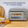 image:imageOster Compact Air Fryer Toaster Oven Convection Countertop Pizza Oven 4Slice Toaster with 5 Cooking Functions  Air Fry Bake Toast Broil and WarmStainless Steel
