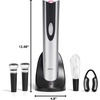 image:imageOster Cordless Electric Wine Bottle Opener with Foil Cutter SilverBlack