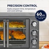 image:imageOster ExtraLarge 42L French Door Countertop Toaster Oven 6in1 Air Fryer Oven with Air Fry Rack Wire Rack Baking Pan and Crumb Tray Stainless SteelGrey
