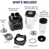 image:imageOster Extreme Mix Blender 64oz Glass Jar 3 iBlend Preset Functions 1600Watts 10Point Blade Stack with Titanium Coating amp 24oz BlendNGo Cup1600 Watts Glass Jar w Cup