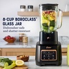 image:imageOster Extreme Mix Blender 64oz Glass Jar 3 iBlend Preset Functions 1600Watts 10Point Blade Stack with Titanium Coating amp 24oz BlendNGo Cup1600 Watts Glass Jar w Cup