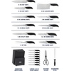 image:imageOster Lindbergh 14 Piece Cutlery Set RedBlack Block and Handle