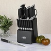 image:imageOster Lindbergh 14 Piece Cutlery Set RedBlack Block and Handle