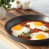 image:imageOster Platinum Flintfield 95 Inch PreSeasoned Cast Iron Skillet with Wood Handle Natural Nonstick Lightweight Cast Iron Frying Pan for Searing Sauting amp Everyday Cooking