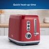 image:imageOster Retro 2Slice Toaster with QuickCheck Lever ExtraWide Slots Impressions Collection BlackRed