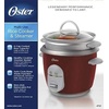 image:imageOster Rice Cooker 6 Cup Cooked 3 Cup Uncooked Electric Rice Maker Compact Size for Family Meals amp Sides Automatic Keep Warm Nonstick Inner Pot BlackRed