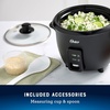 image:imageOster Rice Cooker 6 Cup Cooked 3 Cup Uncooked Electric Rice Maker Compact Size for Family Meals amp Sides Automatic Keep Warm Nonstick Inner Pot BlackBlack