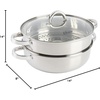 image:imageOster Sangerfield Stainless Steel Expandable Steamer Insert 7 to 105 Inches  Adjustable Kitchen Cookware Accessory for SteamingStainless Steel