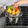 image:imageOster Sangerfield Stainless Steel Expandable Steamer Insert 7 to 105 Inches  Adjustable Kitchen Cookware Accessory for SteamingStainless Steel