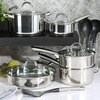image:imageOster Sangerfield Stainless Steel Expandable Steamer Insert 7 to 105 Inches  Adjustable Kitchen Cookware Accessory for SteamingStainless Steel