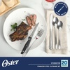 image:imageOster Silvermist 20Piece Stainless Steel Flatware Set with Steak Knives  Service for 4 Silverware Cutlery Utensils Dishwasher SafeStonington