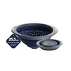 image:imageOster Bluemarine 3 Piece PP Stackable SpaceSaving Colander and Mixing Bowl SetBlueGrey 10 Strainer