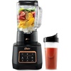 image:imageOster Extreme Mix Blender 64oz Glass Jar 3 iBlend Preset Functions 1600Watts 10Point Blade Stack with Titanium Coating amp 24oz BlendNGo Cup1600 Watts Glass Jar w Cup