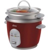 image:imageOster Rice Cooker 6 Cup Cooked 3 Cup Uncooked Electric Rice Maker Compact Size for Family Meals amp Sides Automatic Keep Warm Nonstick Inner Pot BlackRed