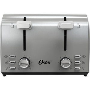 image:imageOster 2Slice Toaster with Extra Wide Slots Bagel Toaster Stainless Steel4  Slice