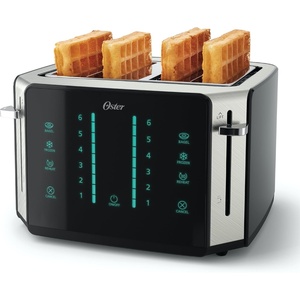 image:imageOster 2Slice Touchscreen Toaster Digital Countdown Timer 6 Shade Settings Easy Touch Technology BagelReheatFrozen Modes Stainless Steel4Slice