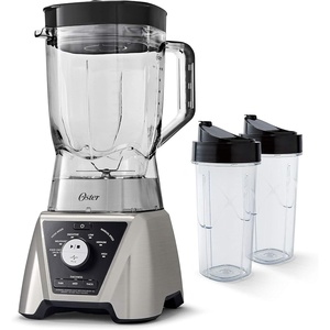 image:imageOster Blender and Food Processor Combo with 3 Settings for Smoothies Shakes and Food Chopping Includes 2 24Ounce Cups and Lids Carbon GreyTexture Select Pro Blender