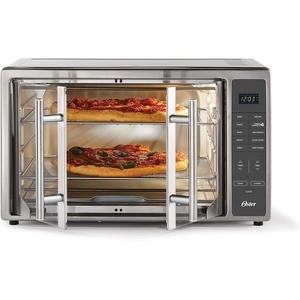 image:imageOster Extra Large 42L French Door Countertop Toaster Oven 10in1 Air Fryer Oven with Air Fry Rack Wire Rack Baking Pan and Crumb Tray Stainless SteelGrey