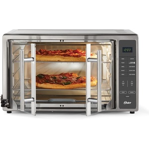image:imageOster Extra Large 42L French Door Countertop Toaster Oven 10in1 Air Fryer Oven with Air Fry Rack Wire Rack Baking Pan and Crumb Tray Stainless SteelStainless Steel