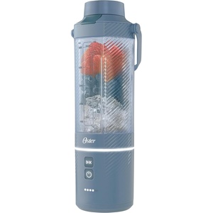 image:imageOster GoMax Portable Blender 20 oz Cordless Personal Blender for Smoothies amp Shakes USBC Rechargeable AntiJam Reversible Blade LeakProof Travel Lid Dishwasher Safe Parts BPAFree BlackBlue