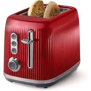 image:imageOster Retro 2Slice Toaster with QuickCheck Lever ExtraWide Slots Impressions Collection BlackRed